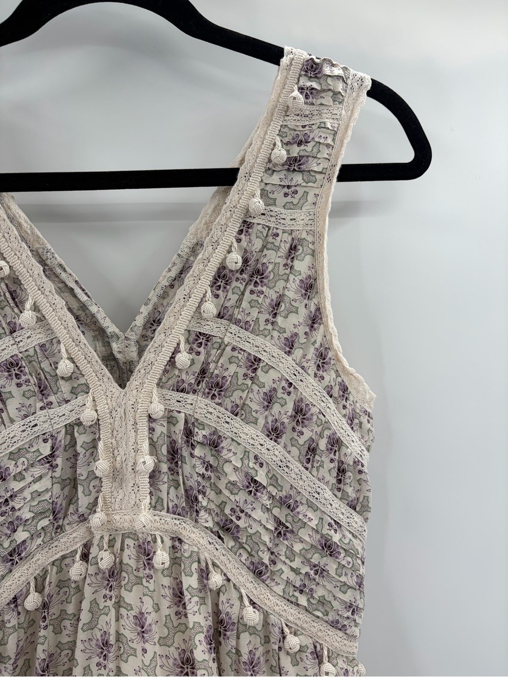 Sea New York NYC Yvonne tiered lace romantic boho mini bohemian dress size small - Picture 6 of 16